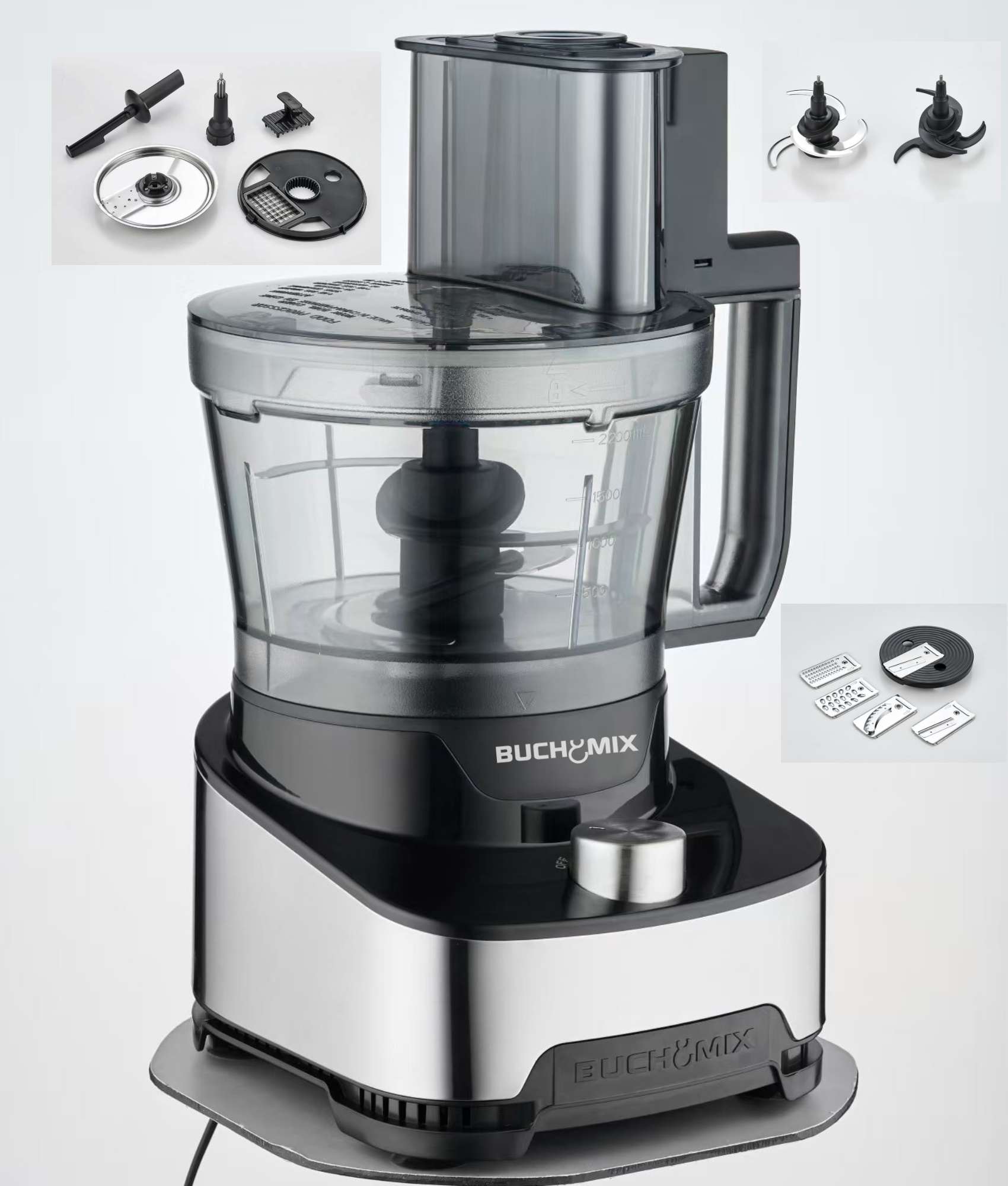 BidBuy Buchymix 14-Cup Food processor, Yam Pounder, French Fry Cutter